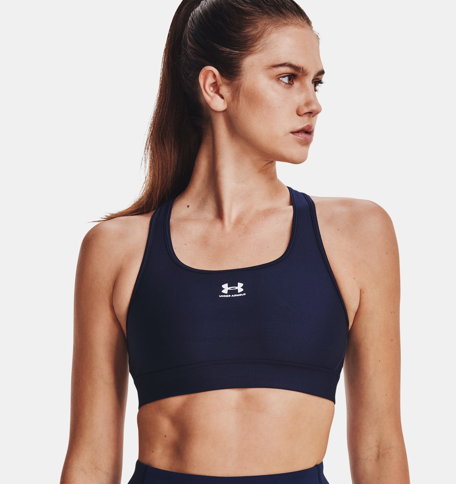 Under Armour Womens Heatgear Armour Mid Padless Sports Bra