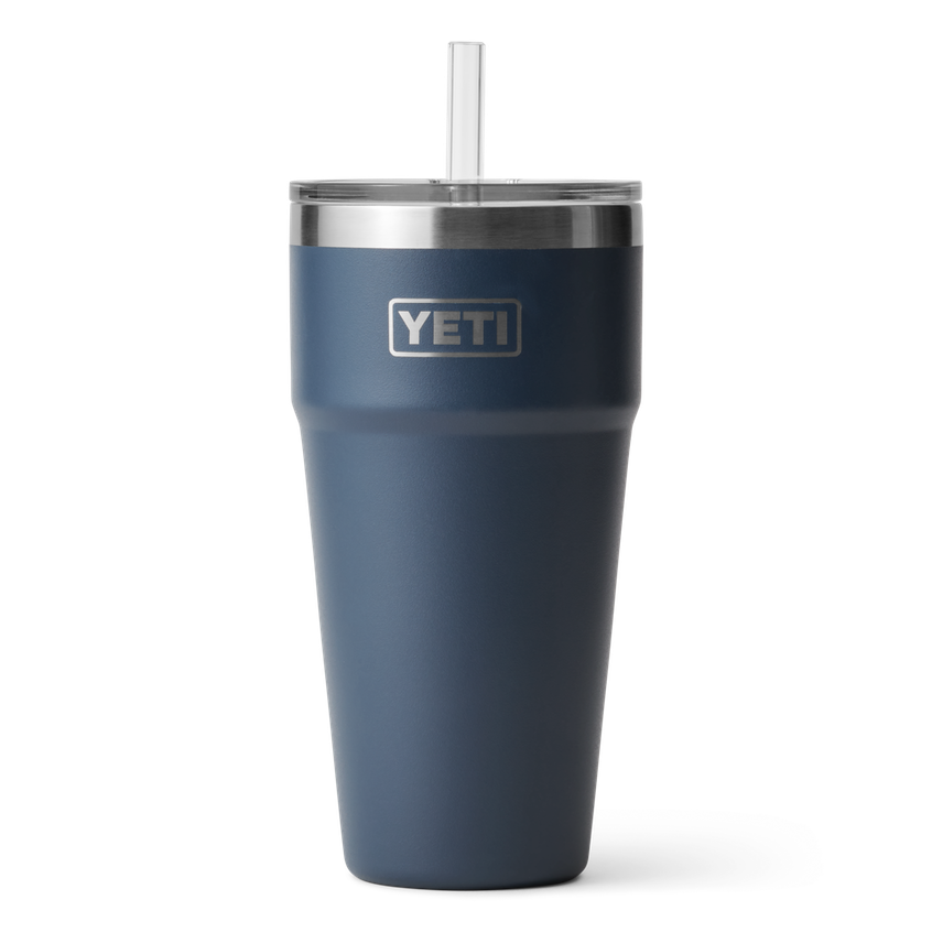 Yeti Rambler 26 oz Stackable Cup with Straw Lid - Navy Blue – shop