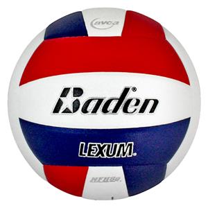 Baden Lexum NFHS Microfiber Volleyball Equipment Baden Red/White/Navy  