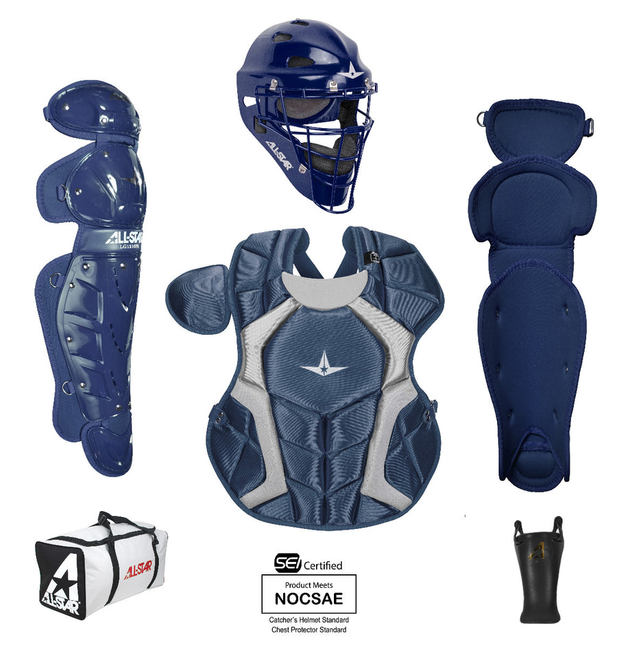 All Star Players Series Catchers Kit Ages 9-12 Equipment All Star Navy  