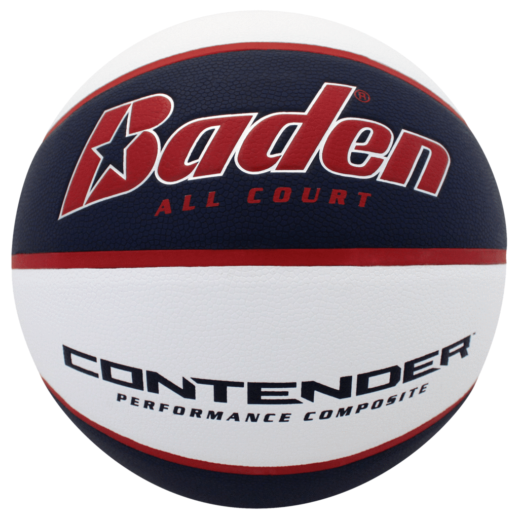 Baden Contender Indoor/Outdoor Basketball Equipment Baden White/Navy/Red 28.5-Intermediate 
