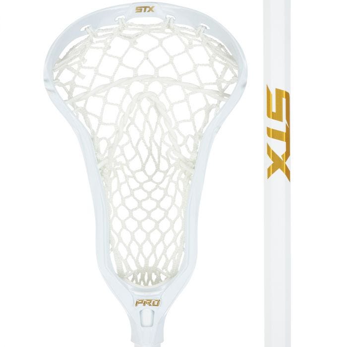 STX Crux Pro Elite Women's Complete Lacrosse Stick Equipment STX, INC White/Gold  