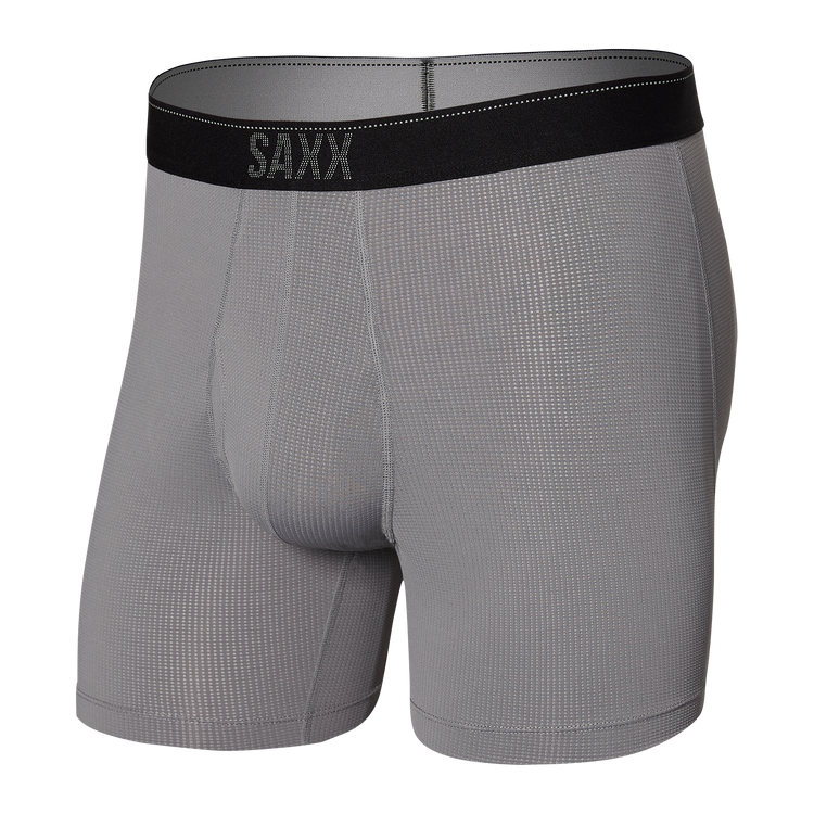Saxx Men's Quest Boxer Brief Apparel SAXX Dark Charcoal II Small 