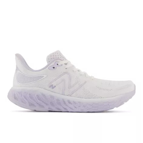 New Balance Women's Fresh Foam X 1080v12 Footwear New Balance White with libra and violet haze-W 6 Medium-B